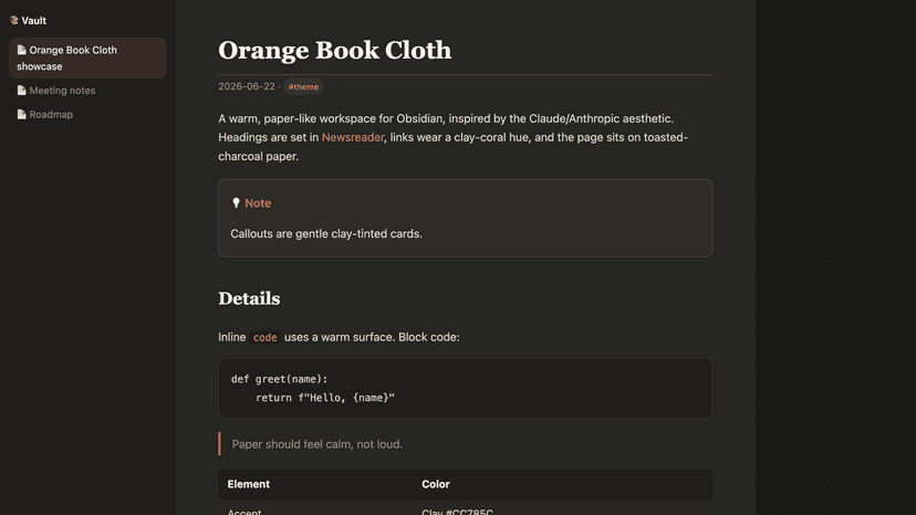 obsidian-orange-book-cloth