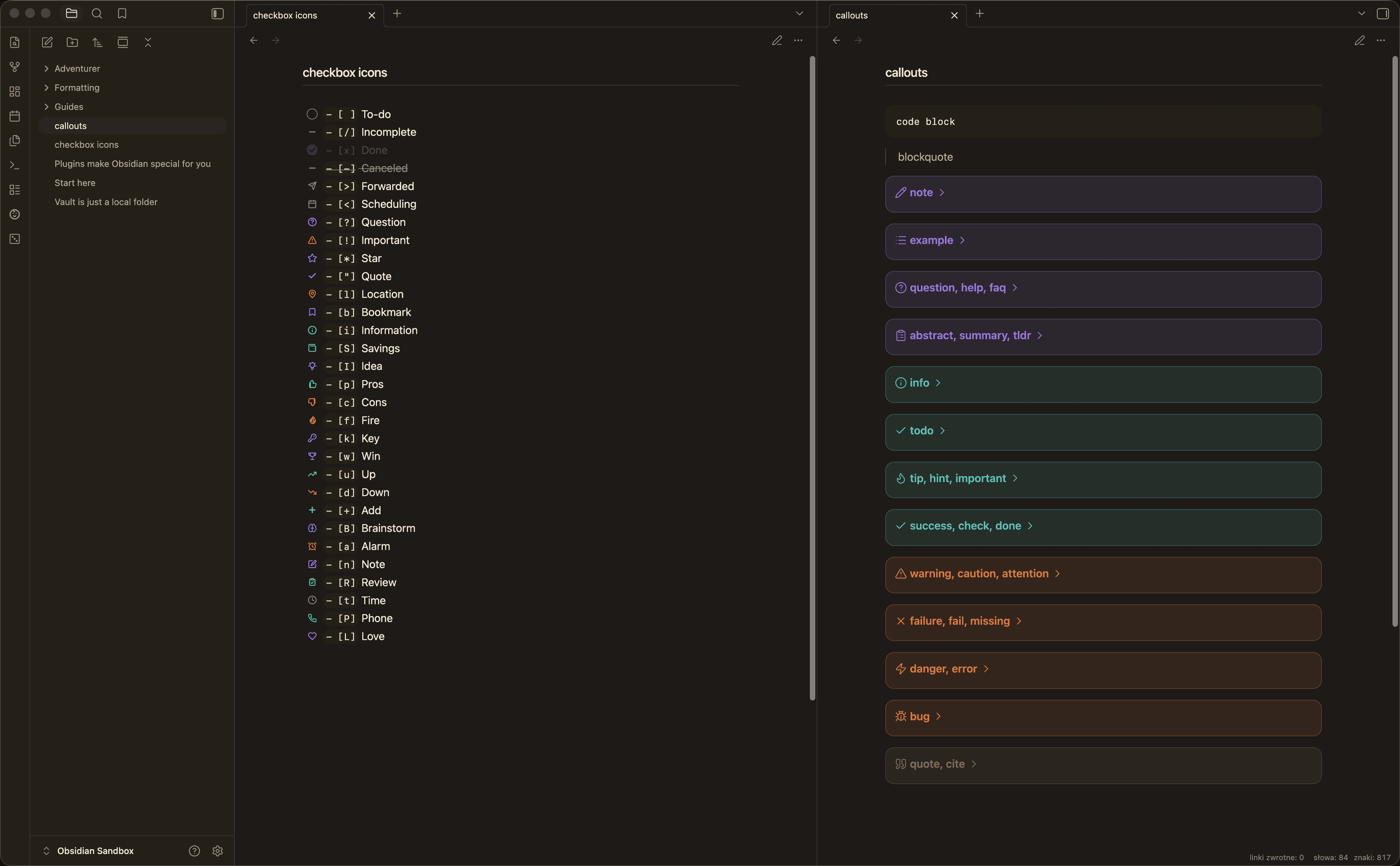 Screenshot of the Praxis Obsidian theme