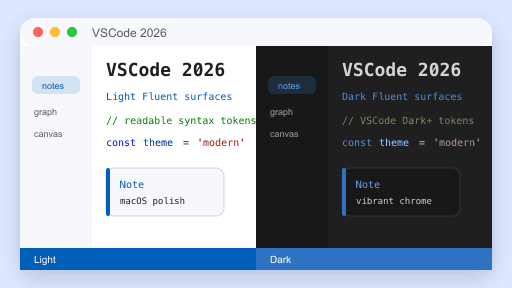 Screenshot of the VSCode 2026 Obsidian theme